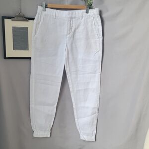 Vince Linen Pullon Jogger Pant White 0